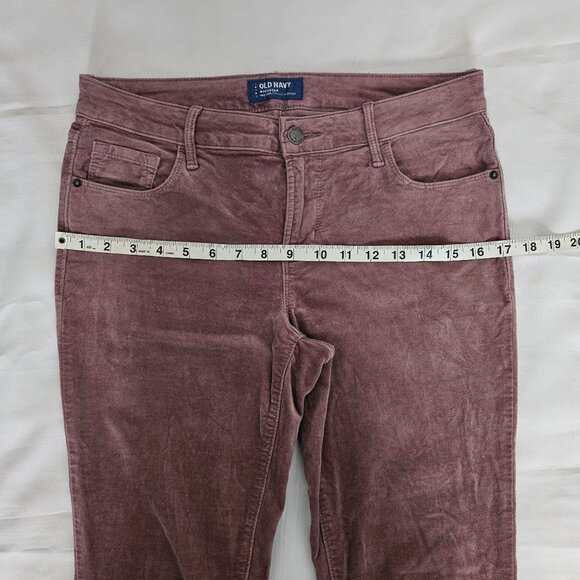 Old Navy Women's Mid Rise VELVET Mauve Rockstar Skinny Jeans Size 6 - Picture 12 of 14